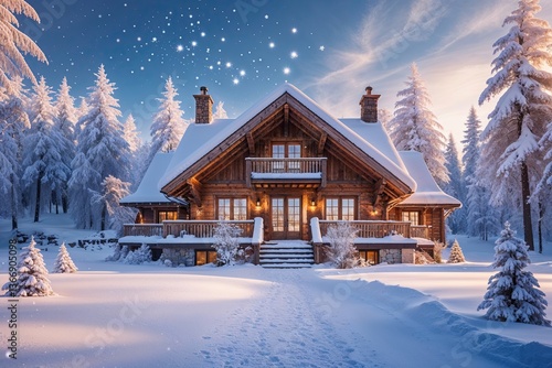 Wallpaper Mural Enchanting Winter Retreat for a Serene and Bright Snowy Getaway Torontodigital.ca