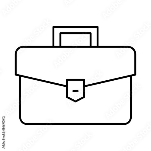 Briefcase Line Icon. Startup, Success, Growth Editable Stroke Vector Illustration