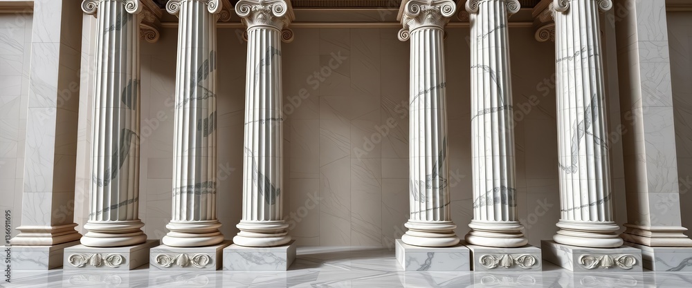 Elegant fluted marble Corinthian columns with acanthus leaf capitals and intricate base details, sculpture, detail Elegant fluted marble Corinthian columns with acanthus leaf capitals and intricate base details, sculpture, detail