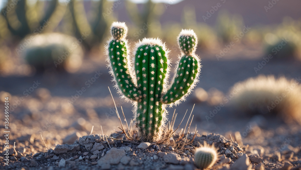 Naklejka premium prickly pear cactus