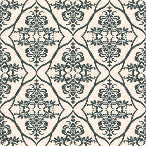 seamless damask pattern, wallpaper, background 