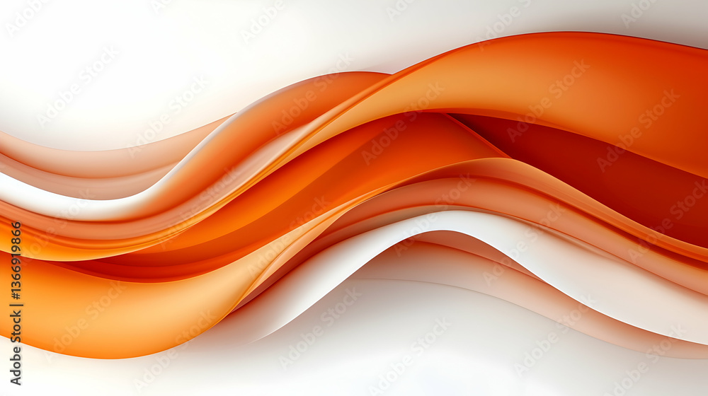Obraz premium Orange Gradient Wave Abstract Background
