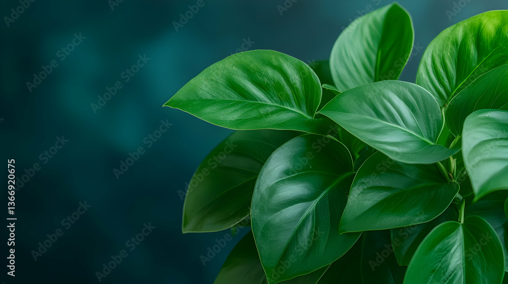 Fototapeta premium Lush Green Leaves Close Up