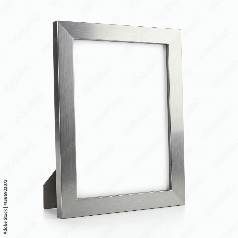 Black picture frame isolated on white background. 3d rendering. Front view. Black picture frame isolated on white background. 3d rendering. Front view.