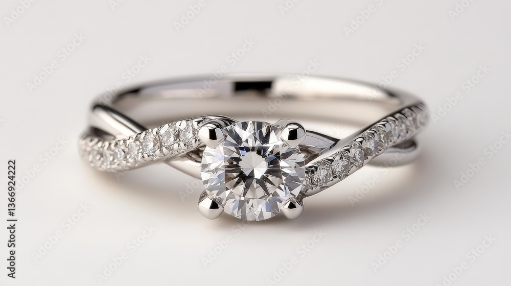 A stunning diamond ring with a unique twisted band design showcasing incredible brilliance and style A stunning diamond ring with a unique twisted band design showcasing incredible brilliance and style