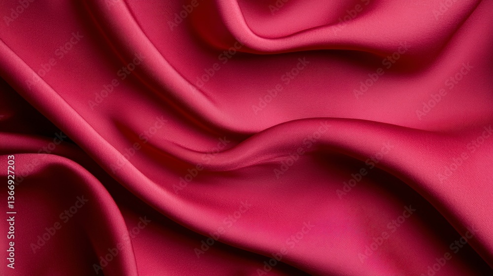 Obraz premium Elegant Magenta Silk Drapery with Soft Highlights and Smooth Texture for Creative Projects