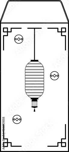 Chinese New Year Envelope Outline