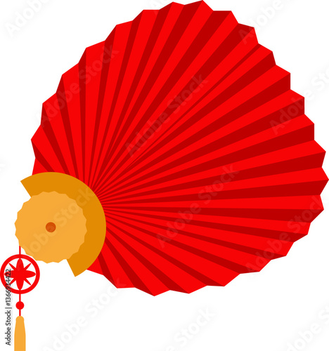Chinese Hand Fan Illustration