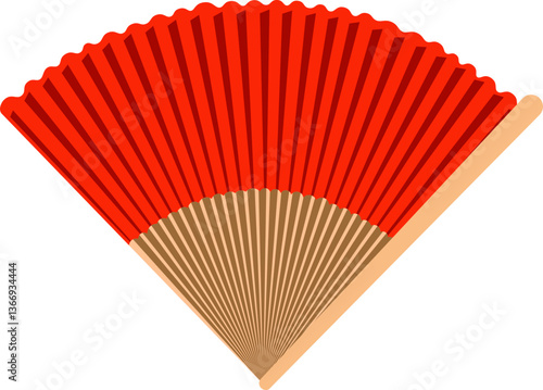 Chinese Hand Fan Illustration