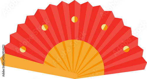Chinese Hand Fan Illustration