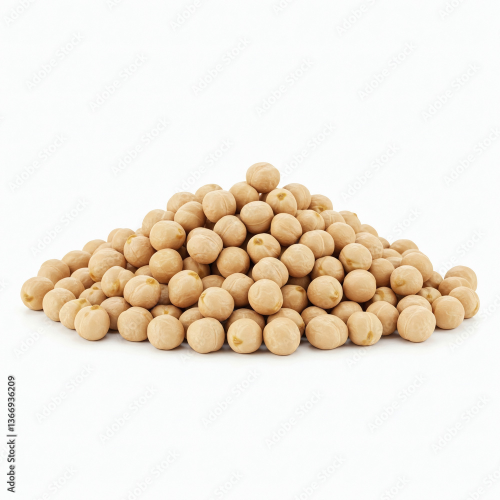 Pile of chickpeas isolated on white background. Close up. Pile of chickpeas isolated on white background. Close up.