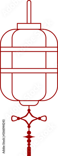 Chinese Lantern Outline