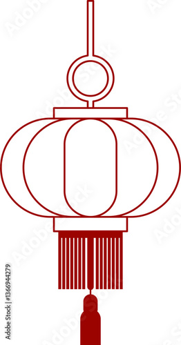 Chinese Lantern Outline