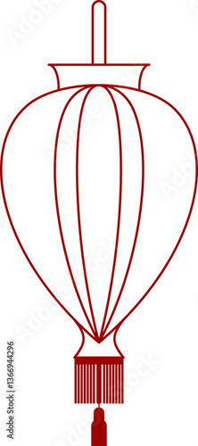 Chinese Lantern Outline