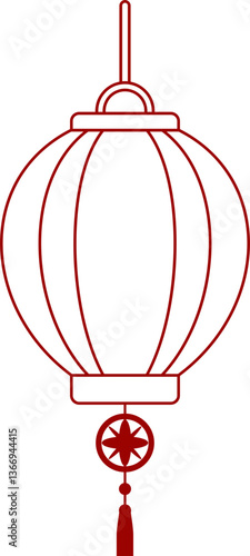 Chinese Lantern Outline