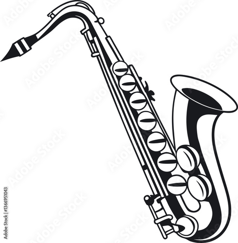Saxophone Vector Silhouettes Perfect for Designers