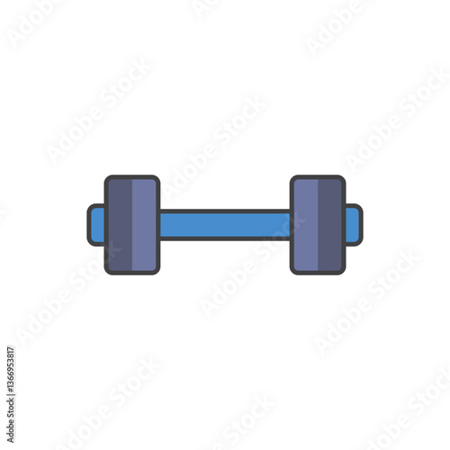 barbel icon flat design 