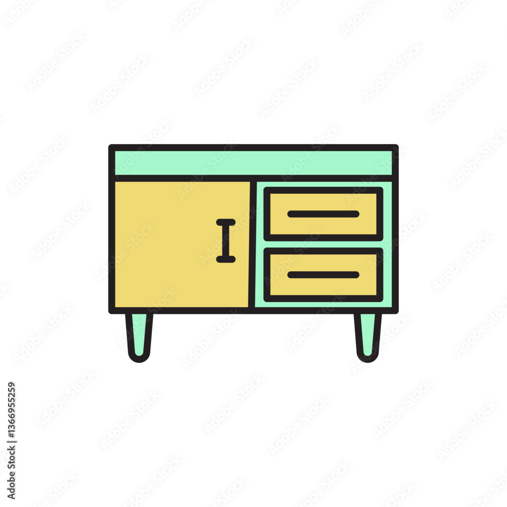 drawer icon isolated on white background drawer icon isolated on white background