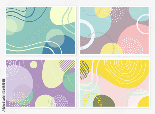 Wallpaper Mural Abstract background with hand drawn doodle lines art. Torontodigital.ca