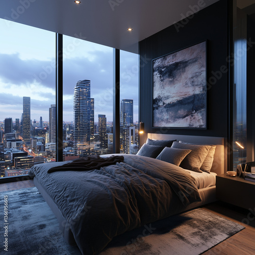 hotel room with bed