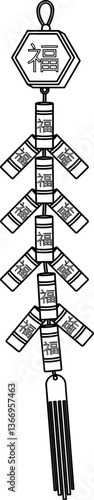 Firecracker Chinese Outline