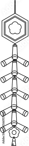 Firecracker Chinese Outline