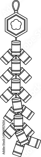 Firecracker Chinese Outline