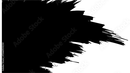 Abstract Black Brushstroke: A dynamic black brushstroke, capturing the essence of artful expression, perfect for adding a bold and creative touch.
