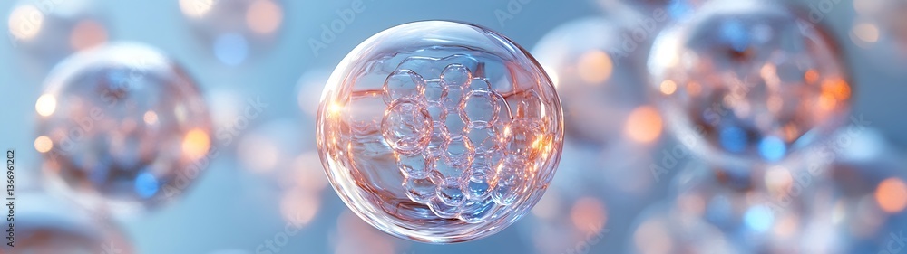 Microscopic cell structures in a sphere. Microscopic cell structures in a sphere.