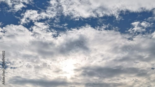 blue sky with clouds timelapse