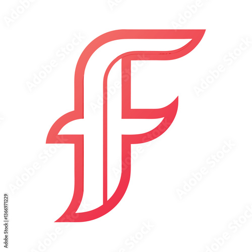 Minimalis Modern F Letter Vector Logo Design Template Use Any Purpose