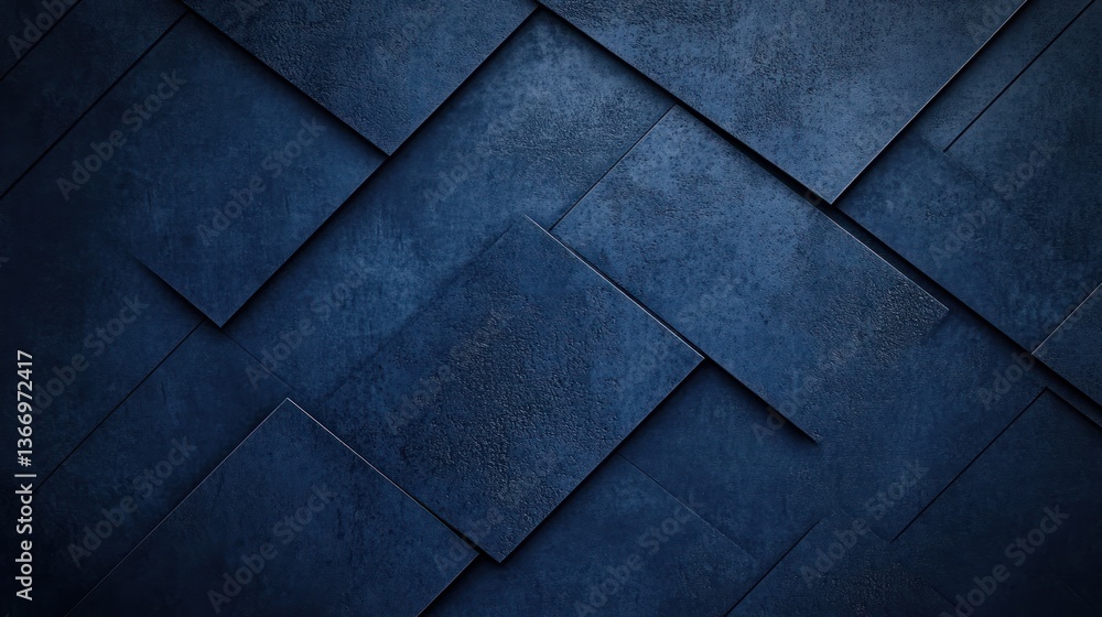 Naklejka premium Dark Blue Geometric Tiles