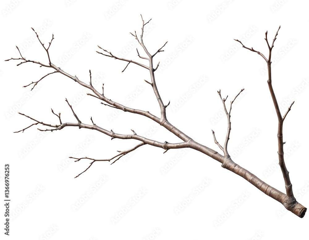 Bare Branch Isolated on White Background Bare Branch Isolated on White Background