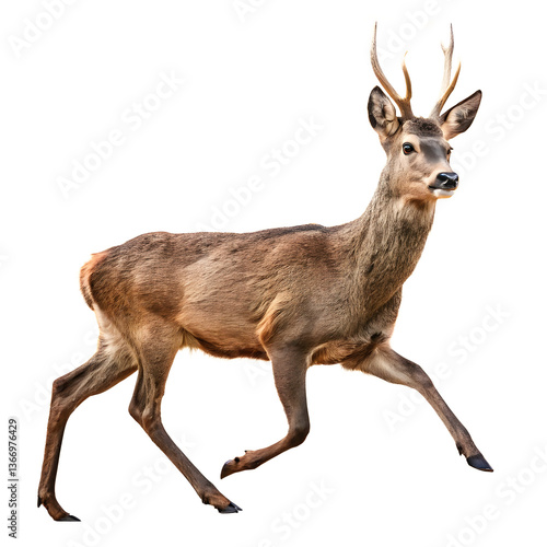 Photography deer isolated on white
