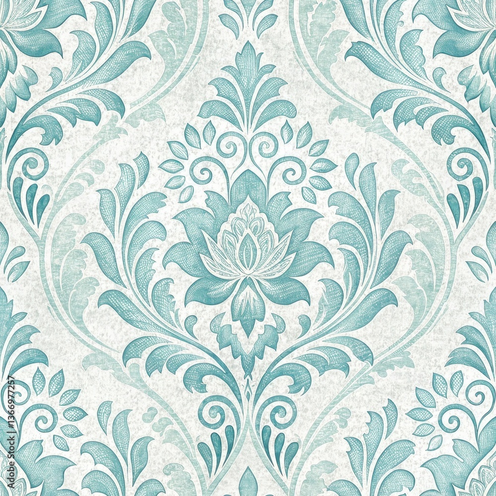 Fototapeta premium Seamless Floral Pattern Design Home Decor Digital Art Elegant Environment Top View Style Inspiration