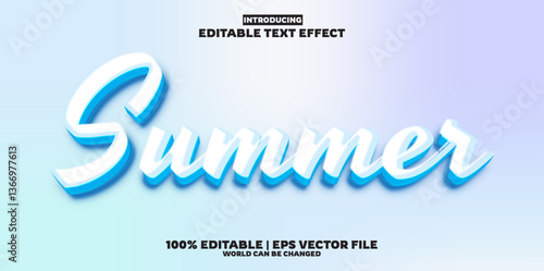 Summer new editable text effect in new modern trend style