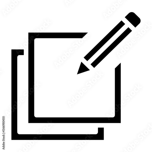 Copy Editing Vector Glyph Icon Design