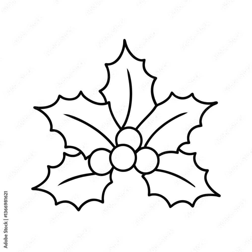 vector illustration of christmas holly vector illustration of christmas holly