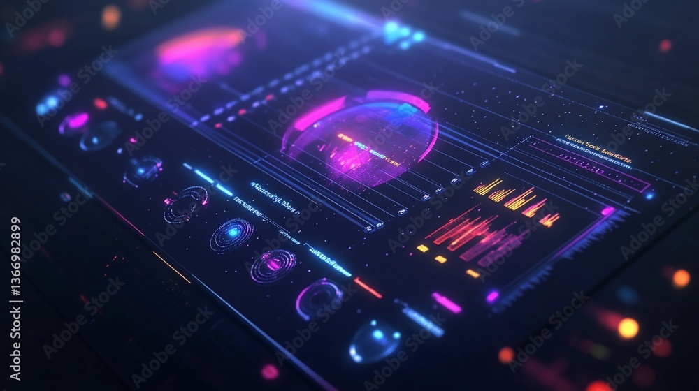 Global data analysis, futuristic interface Global data analysis, futuristic interface