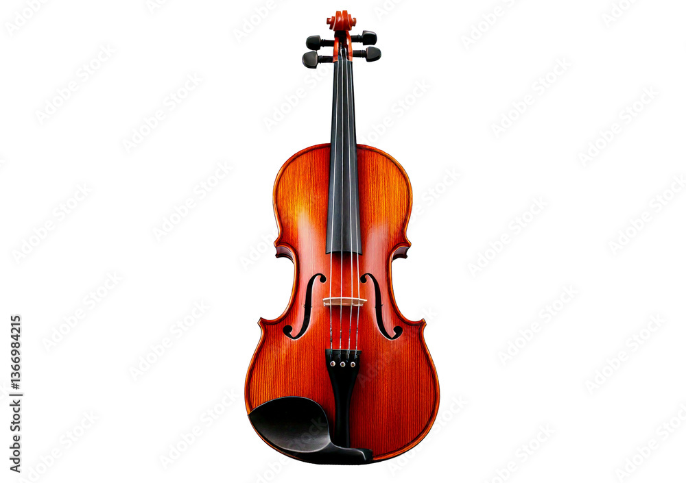 Fototapeta premium Violin isolated on transparent or white background