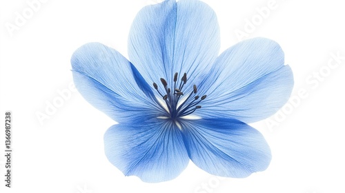 Wallpaper Mural A delicate blue flower blooms with intricate translucent petals Torontodigital.ca