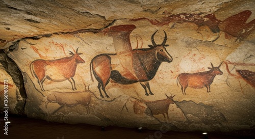 Ancient Cave Paintings of Aurochs and Cattle