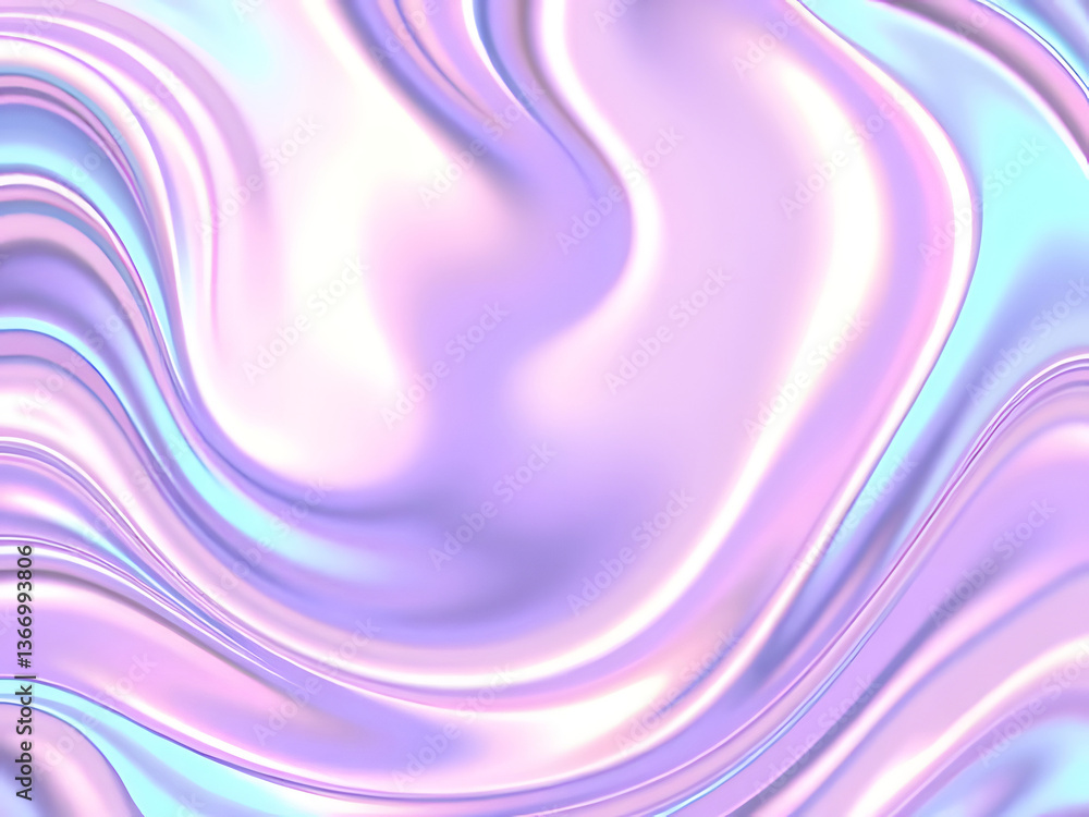 Fototapeta premium Abstract Liquid Flow Background Swirling Pastel Colors, Gradient, Holographic, Fluid Texture, Soft, Digital Art, Smooth, Wavy.