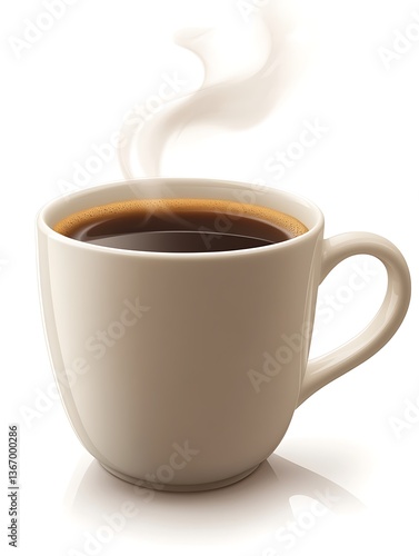 Wallpaper Mural Steaming cup of black coffee. Torontodigital.ca