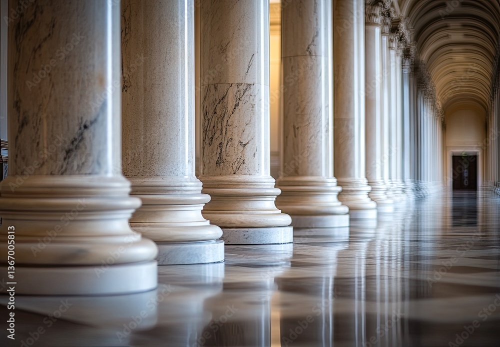 Ancient marble colonnade hallway Ancient marble colonnade hallway