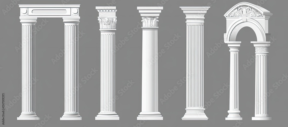 Classical Architectural Columns and Archways Classical Architectural Columns and Archways