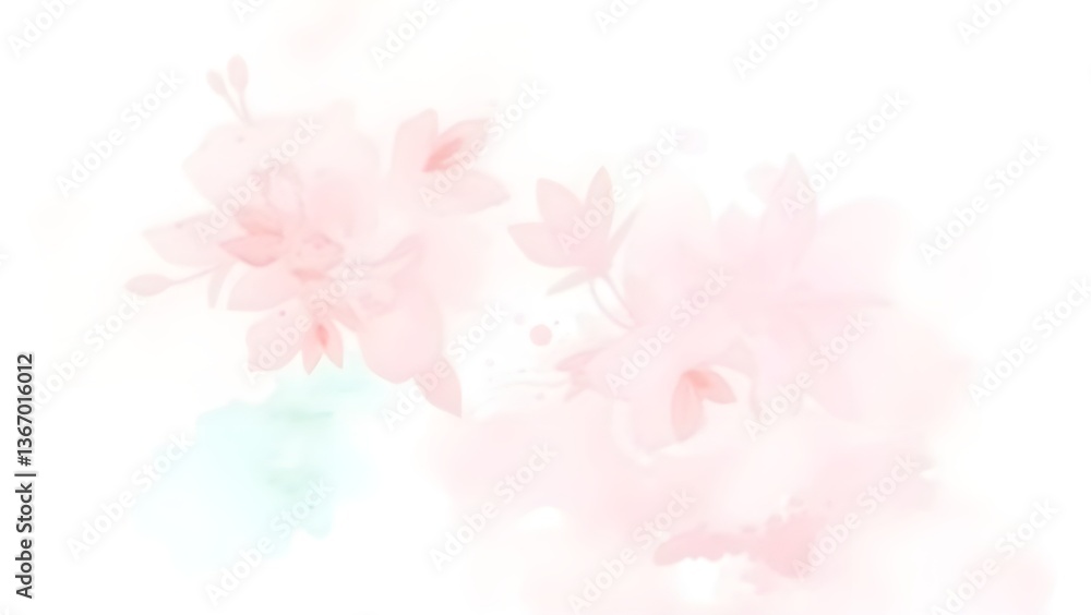 Fototapeta premium Watercolor floral background