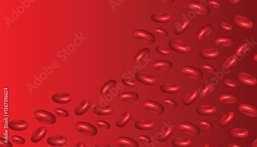 3d illustration of human Red blood cells.3d blood background design