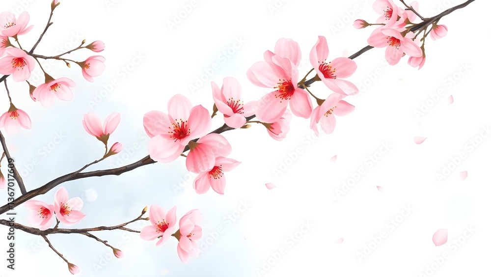 Fototapeta premium Watercolor floral background