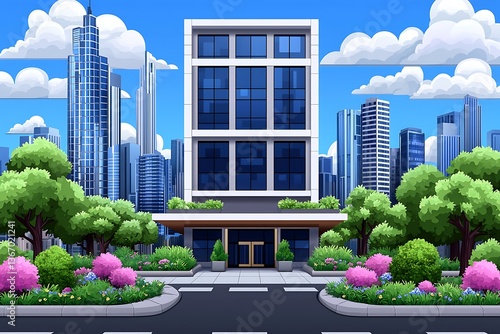 Cityscape Office Building